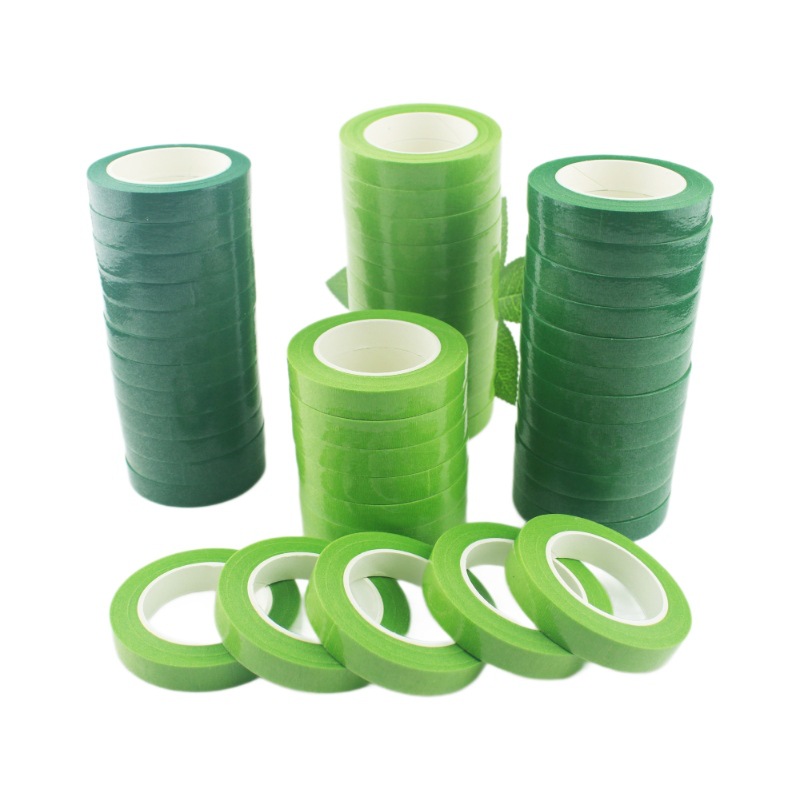 Cintas de flores DIY materiales hechos a mano para atar guirnaldas de flores varillas de flores envolvendo papel adhesivo adesivo adjunto verde papel de flores de jardinería
