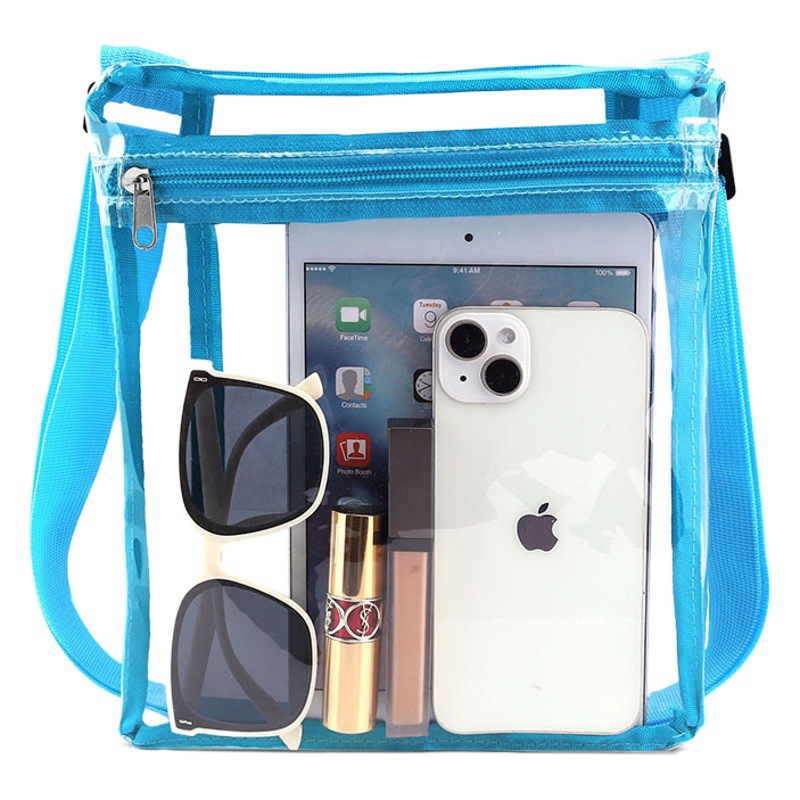 Cross-Border Transparent Pvc Crossbody Shoulder Bag Waterproof Outdoor Sports Mobile Phone Cosmetics Bag Portable Multi-Functional Messenger Bag