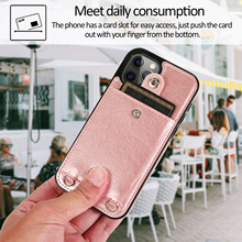 潮牌卡包适用苹果13手机套iPhone12pro插卡xsmax斜跨绳11皮质外壳