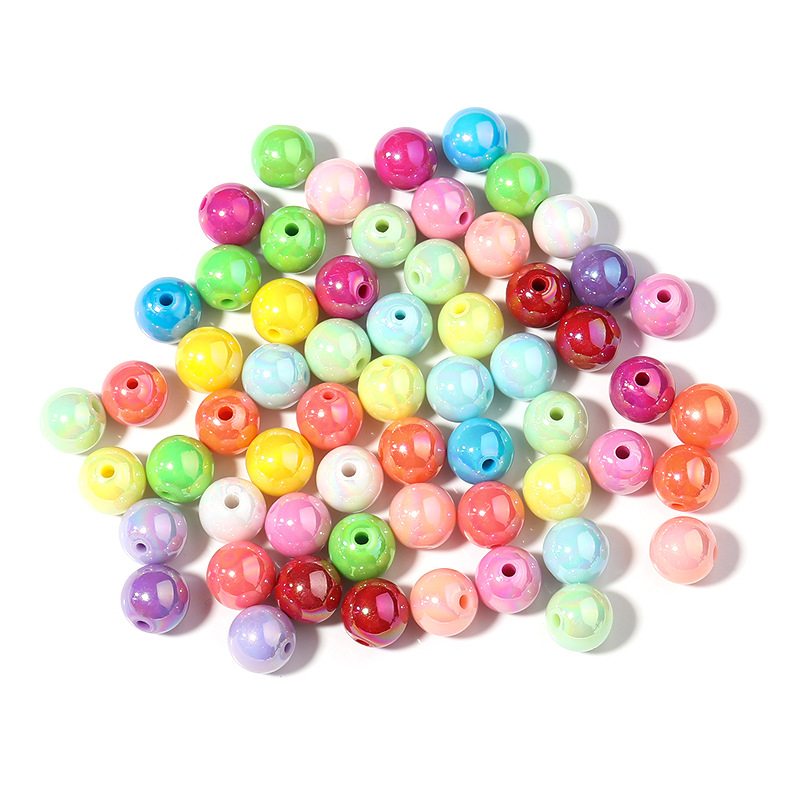 100g Weight Beads Jewelry Making Type Jewelry Accessories Classification 1 Set Quantity Arylic Material Round Pattern Plating Design Simple Style Style 1 Set Arylic Round Beads 7