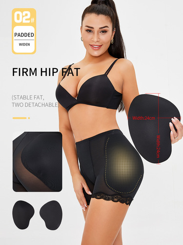TOPMELON Butt Lifter PLUS SIZE Low-Waist Hip Pads Heel Lifting Pants D618