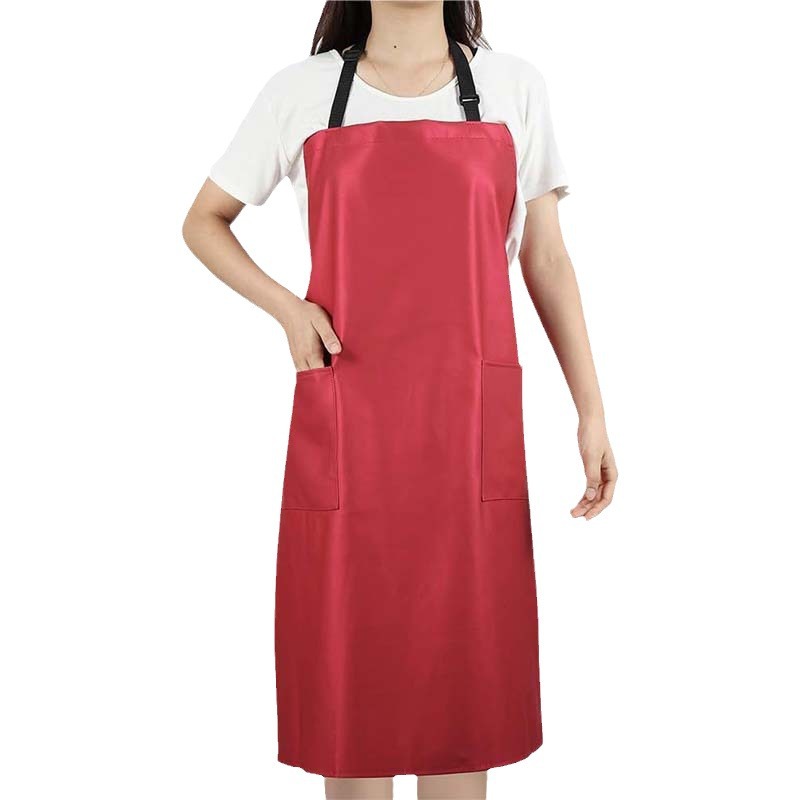 Delantal de PVC transfronterizo impermeable a prueba de aceite sin mangas mono acuático lavado de coches ropa de trabajo delantal de cocina para el hogar registro personalizado