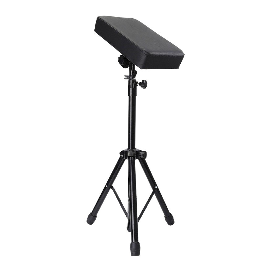 Reposabrazos Triangular Negro Yaohao para Tatuajes, Altura Ajustable, Base Reforzada, Equipo de Tatuaje