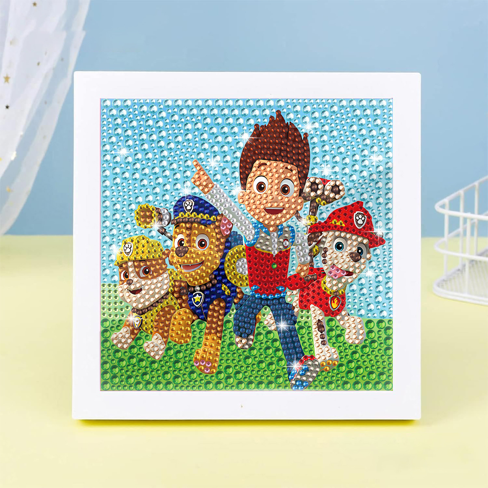 Diamante dibujo equipo de gran trabajo puzzle juguetes de cristal taladro diy material manual paquete pegatinas para niños al por mayor