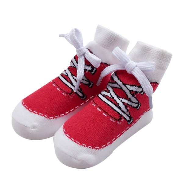 Red sports shoes