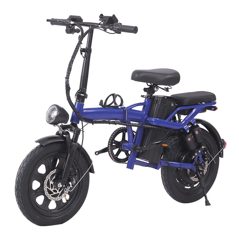 Vehículo eléctrico plegable de dos ruedas al por mayor, bicicleta eléctrica pequeña, vehículo de batería de litio ligero de larga duración