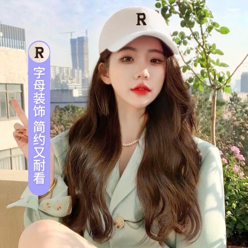 Wig Cap for Women with Long Hair Summer 2022 New Fashion One-Piece Sunshade Natural Wig Full Headband Long Curly Hair Wig Cap for Women with Long Hair Summer 2022 New Fashion One-Piece Sunshade Natural Wig Full Headband Long Curly Hair