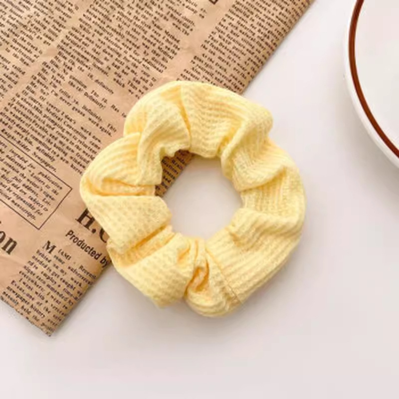 Encaje de flor coreana Encaje de intestino grueso Anillo de cabello femenino Cabeza de flor de viento pastoral Cuerda de cabeza de bola de gran tamaño Accesorios para el cabello de alta calidad