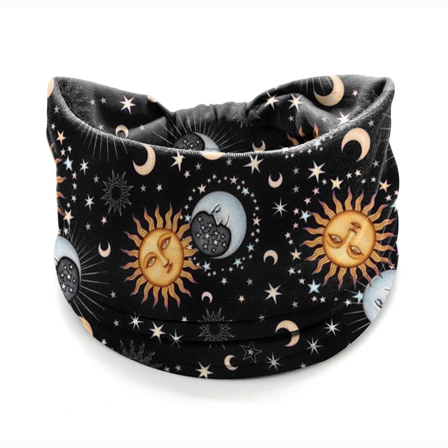 40g Weight Hair Band Hair Accessories Type 1 Piece Quantity Sports Occasion Polyester cotton Material Sun, Star, Moon Pattern Women's Gender Printing Design Bohemian Style Women's Bohemian Sun Star Moon Polyester Cotton Printing Hair Band 6