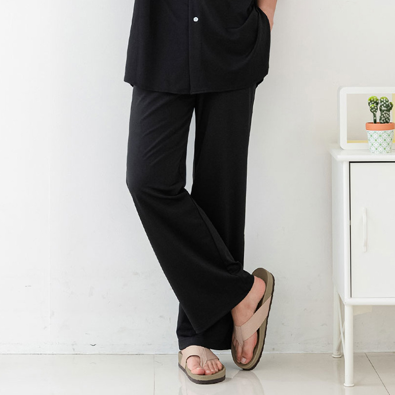 Cangyan Men's Summer Thin Ice Silk Casual Loose Straight Wide Leg Pants Spring and Summer Fashionable All-match Sports Pants for Men