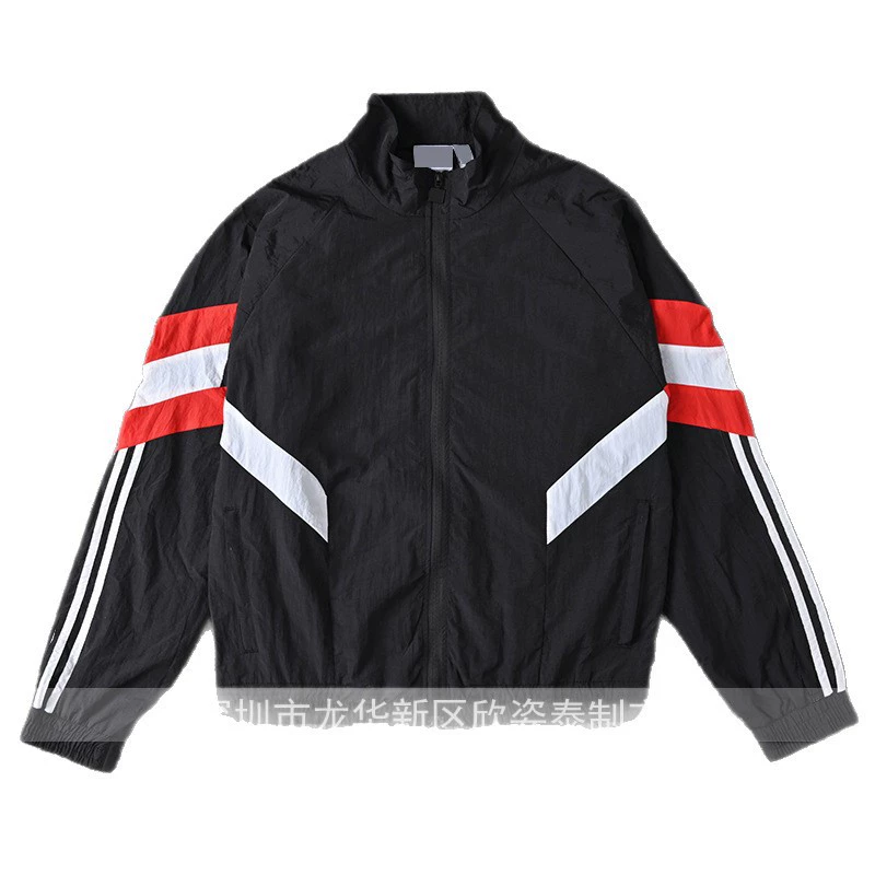 [黑曼复古足球风衣2025黑曼黑色夹克 retro Windbreaker Track Top]