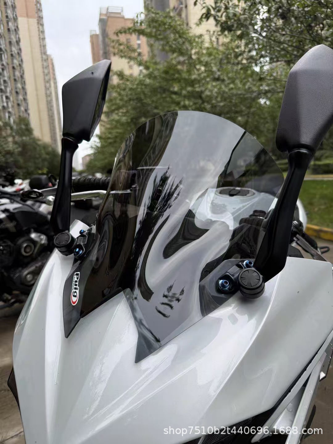 Suitable for Kawasaki Ninja Ninja500 Modified Height-Increased Windshield, Same Model as Puig Racing Track Front Windshield
