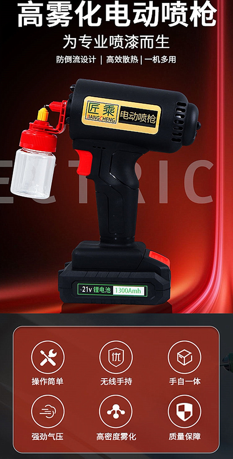 Suitable for adjustable electric spray guns, furniture repair and touch-up tools, lithium battery sprayers, multi-purpose wireless sprayers
