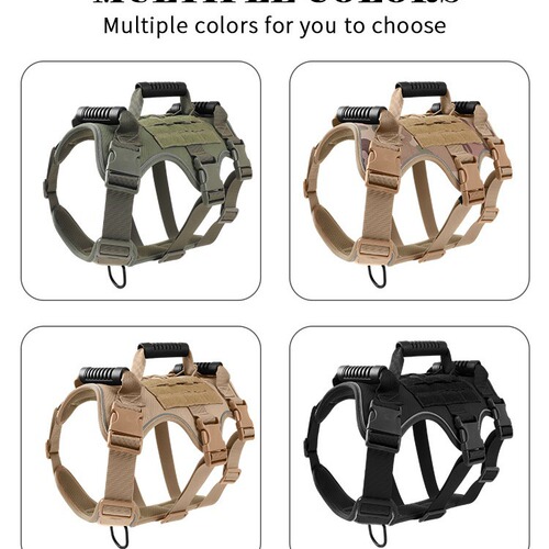 Hot-selling European and American pet tactical harness for dogs with shock absorption chest and back pet leash anti-explosion chest and back, factory direct sales