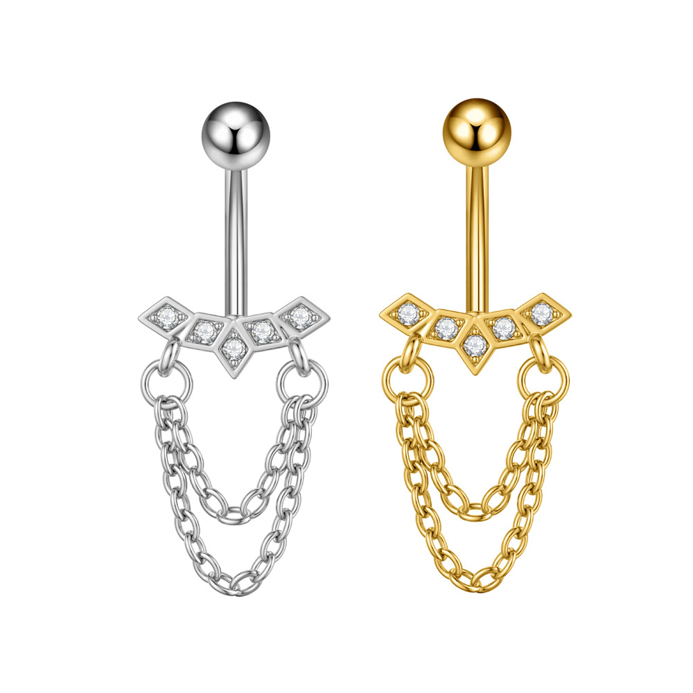 5g Weight Zircon Inlay Material Belly Ring Classification 1 Piece Quantity Casual, Bar Occasion 316 Stainless Steel Material Star, Flower, Butterfly Pattern All Seasons Season Unisex Gender Plating Design Hip-Hop, Simple Style, Cool Style Style 1 Piece 316 Stainless Steel Zircon Belly Rings Star Flower Butterfly Unisex 46