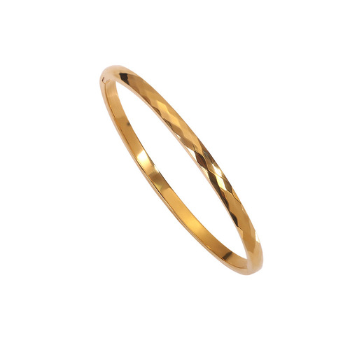 Open 18k gold ring titanium steel bracelet Internet celebrity gold-plated bracelet women's non-fading high-end jewelry ins trend