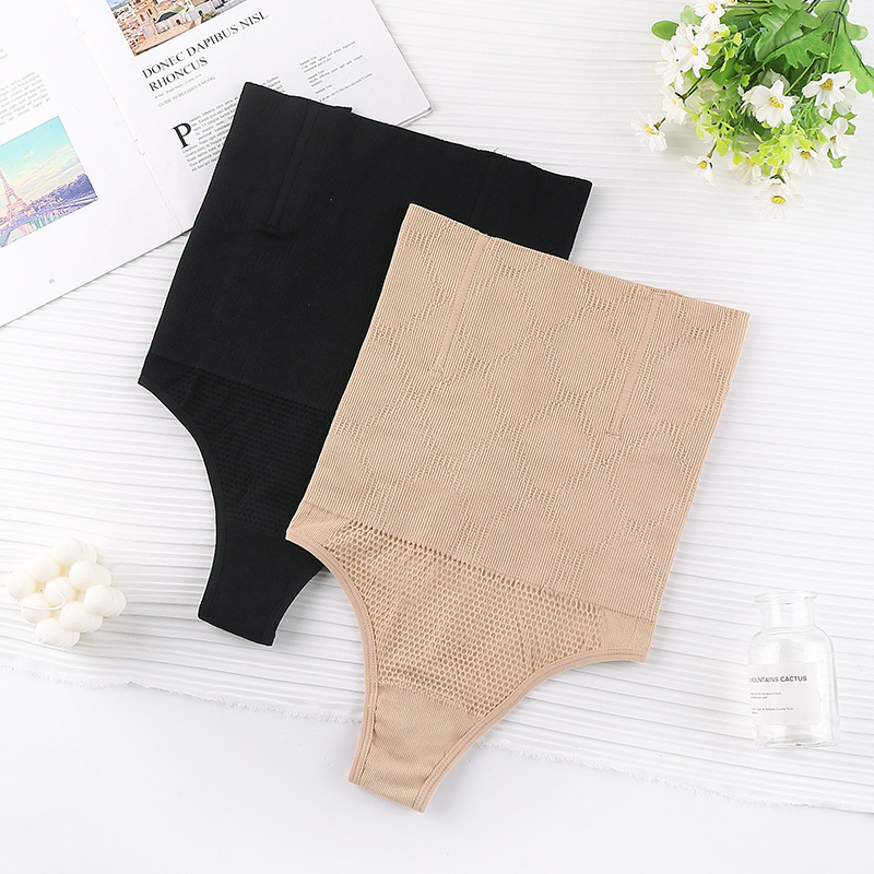 Cross-Border Hot-Selling Amazon Postpartum High-Waisted Seamless Tummy Control Pants, Butt-Lifting Waist Cincher, Leak-Proof Pp Shaping Thong Panties, Plus Size