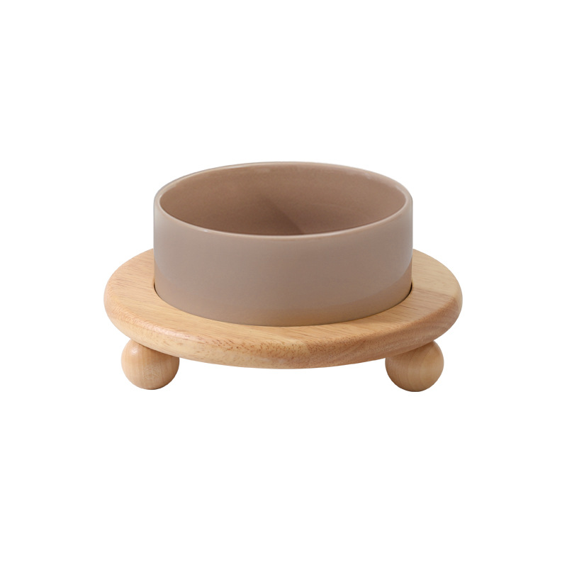 Marco de disco de cuentas de un solo tazón-café marrón