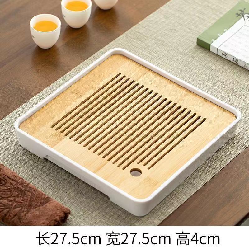 대나무 사각접시 [화이트] 28*28cm