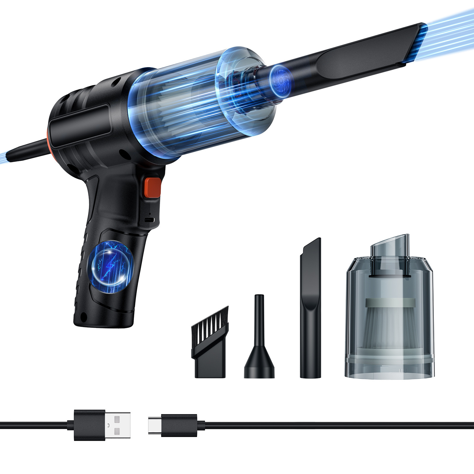 Car Vacuum Cleaner Portable High-Power Brushless Vacuum Cleaner Wireless Charging Handheld Car Vacuum Cleaner Small Wholesale