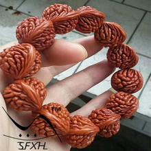 秦岭野生刺龙纹桃核霸王龙文玩桃胡手串深纹