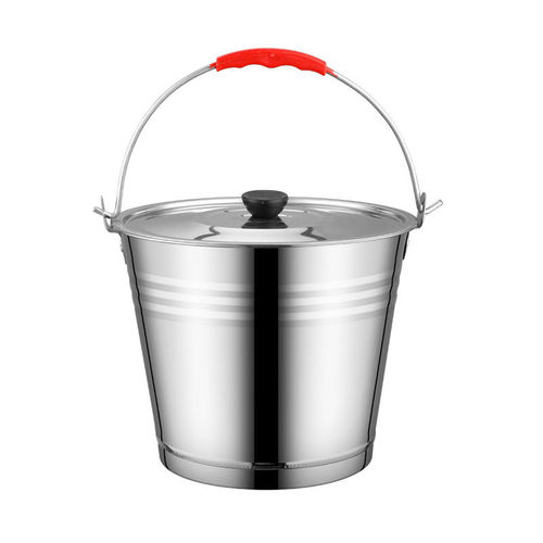 Factory direct supply of stainless steel household buckets thickened multi-purpose milk buckets water storage buckets portable buckets household portable buckets