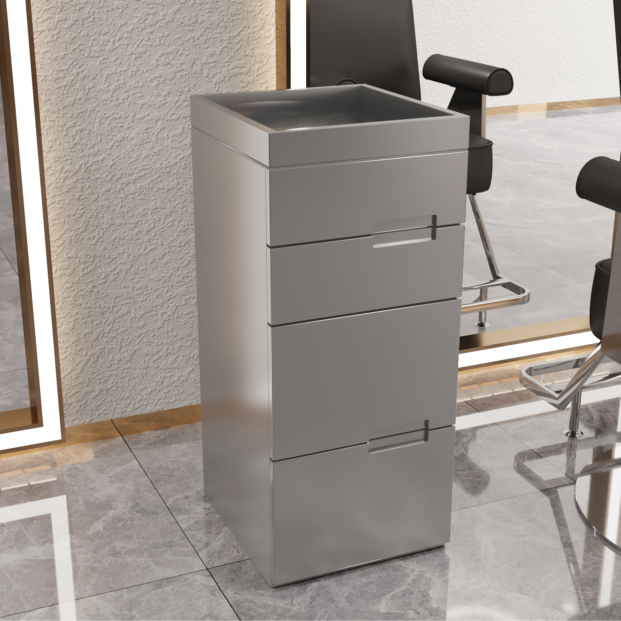 Nuevo gabinete de herramientas de peluquería de alta calidad gabinete de salón de peluquería carro móvil sin instalación móvil gabinete de herramientas de almacenamiento de madera sólida