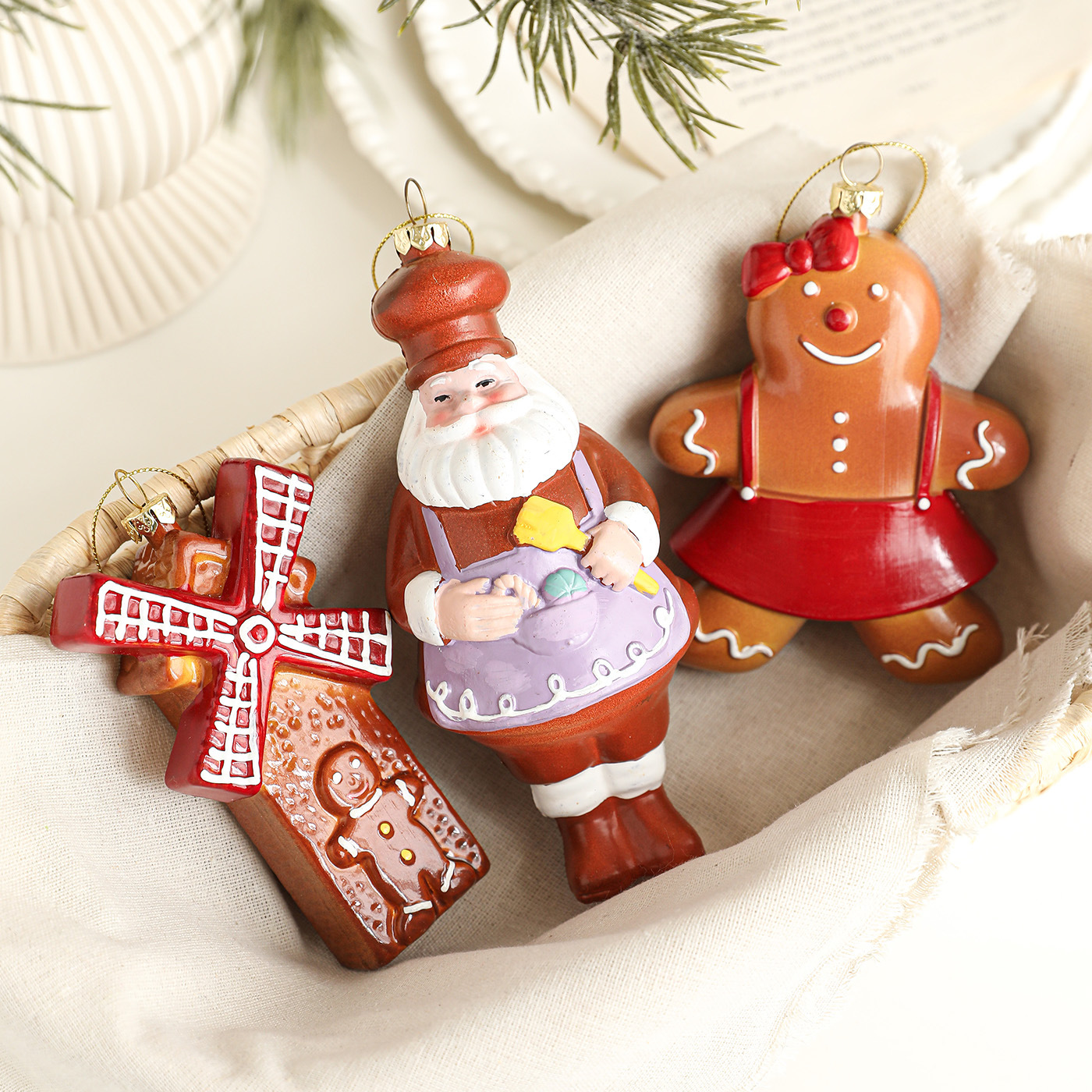 Nuevo pan de jengibre de plástico colgante hombre colgante colgante árbol de Navidad decoración colgante artículos de decoración atmósfera artículos de diseño en stock