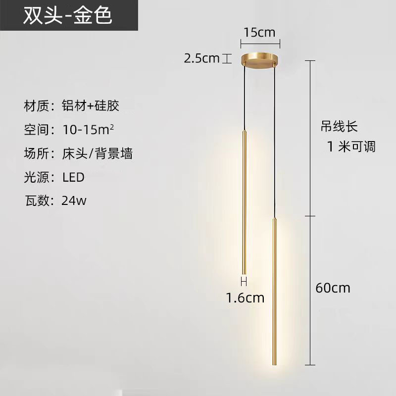 Cálido candelabro de pared de fondo de sala de estar led luz moderna de lujo simple luz luz lámpara de barra de bar tipo línea de pescado lámpara de noche de dormitorio