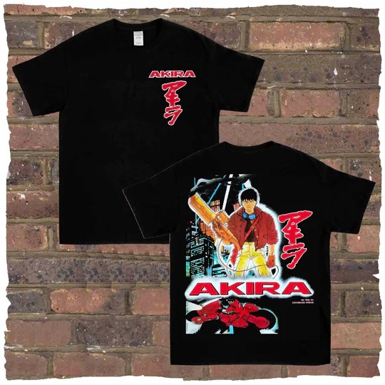 1988年アキーラAKIRAアニメ連名日系レトロ潮牌ヴィンテージ男性綿ゆるいtシャツ