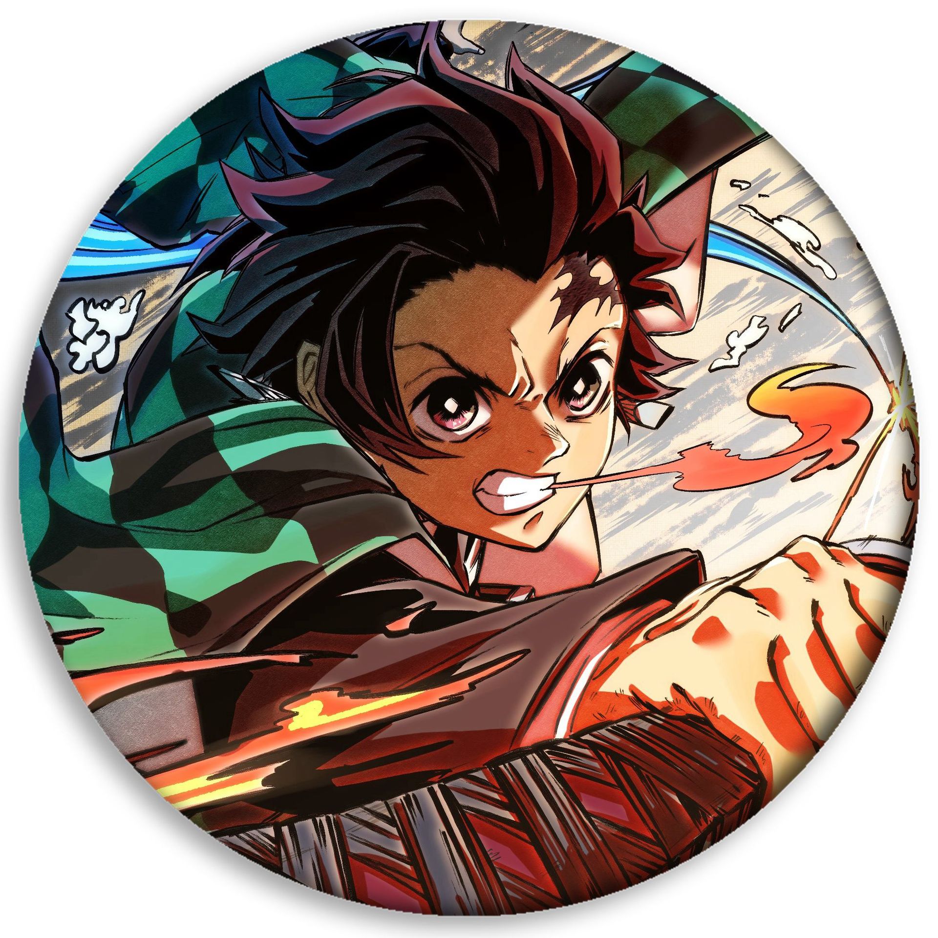 Ghost Blade insignia anime periférico carbón Zhilang usted frijoles mi esposa Shan Yi insignia barra redonda colgante