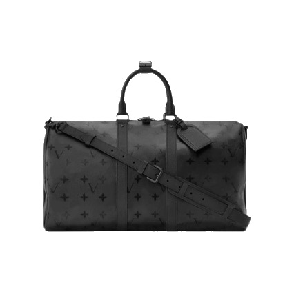 Bolso de hombre Keepall 25 - 35 - 45 bolso de viaje moda bolsa de cintura casual en relieve combinación de serie negra