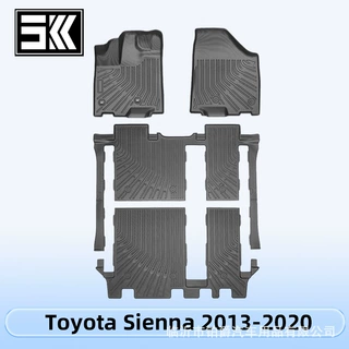 适用于Toyota Sienna 2013-2020 TPE脚垫3D全天候材质脚垫