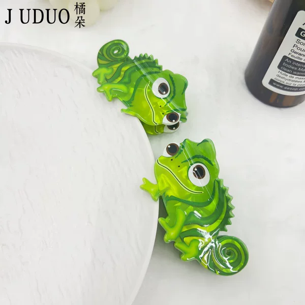 Cross-border Dopamine Hairpin Cartoon Dinosaur Acrylic Hairpin Personalized Trendy Head Hair Clip in stock