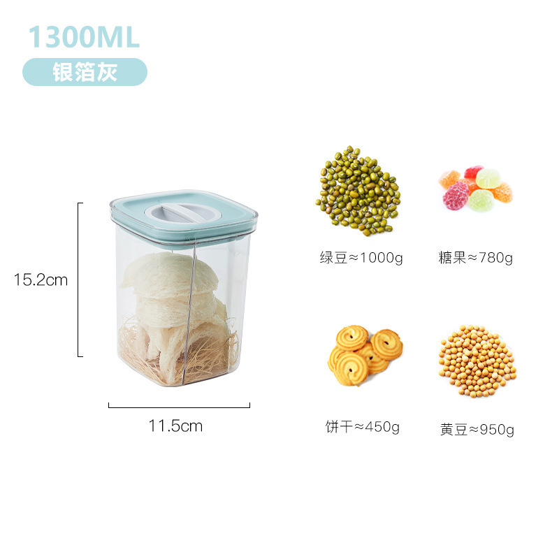 Nueva cocina en espiral de almacenamiento tarro de grano vacío sellado crisper almacenamiento tarro de almacenamiento sellado al por mayor