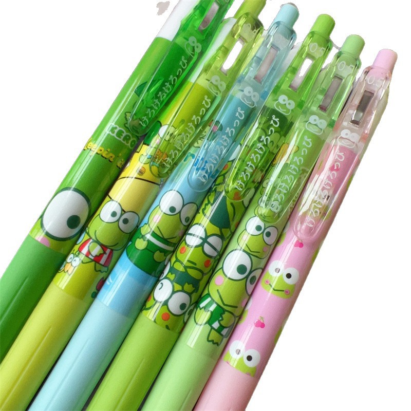 Lindo gel pen ins estilo Rana estilo de dibujos animados de alto aspecto estudiante St cabeza cepillo pregunta pluma estudiante escritura prensa Negro