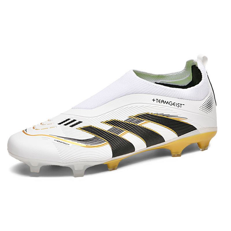 2025 zapatos de fútbol nuevos jóvenes hombres y mujeres antideslizantes moda transfronteriza AG clavos largos de césped de fábrica de estudiantes