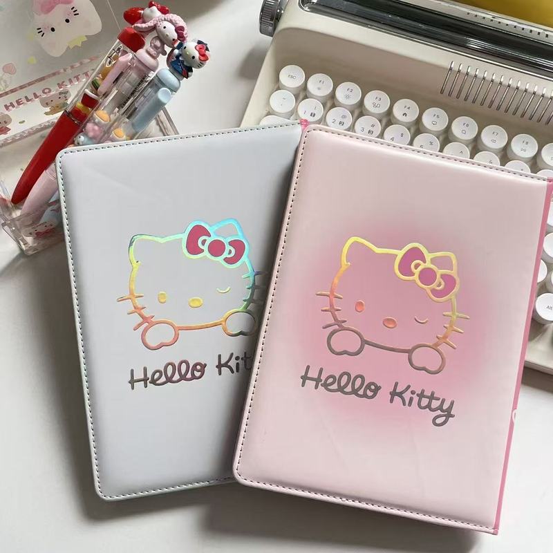 A6烫金HelloKitty笔记本高颜值可爱凯蒂猫日记本学生记事彩页本|undefined