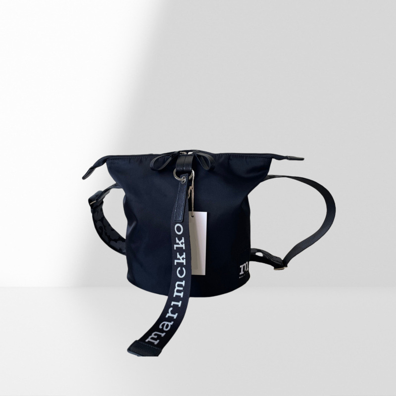 Finland Niche M-House Men's And Women's Fashion Lightweight Printed Letter Strap Nylon Crossbody Bucket Bag