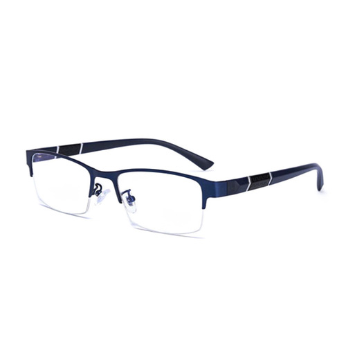 Myopia glasses, anti-blue light, business half-frame finished product, casual men's prescription-free plain mirror frame imitation TR, manufacturer wholesale