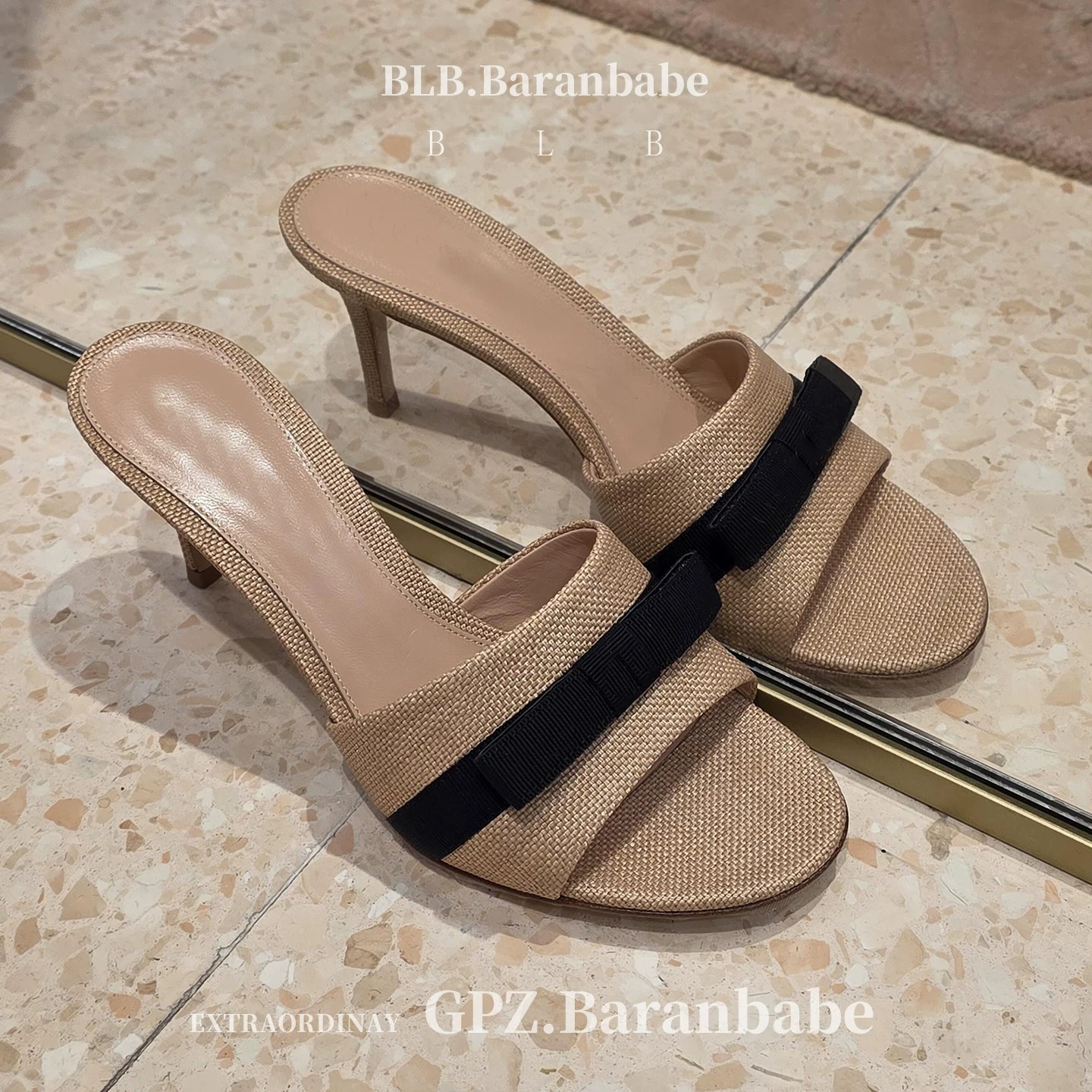 Elegante Damen Pantoletten Aus Strohgeflecht Mit Schicker Schleife_voghion.com