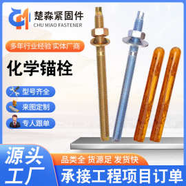 化学锚栓幕墙固定螺栓A级品质镀彩锌螺丝全螺纹螺杆碳钢高强