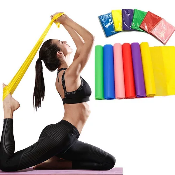 Yoga Dance Elastic Band Tension Band Fitness Tension Sheet Sports Multi-Functional Solid Color Elastic Resistance Band Training
