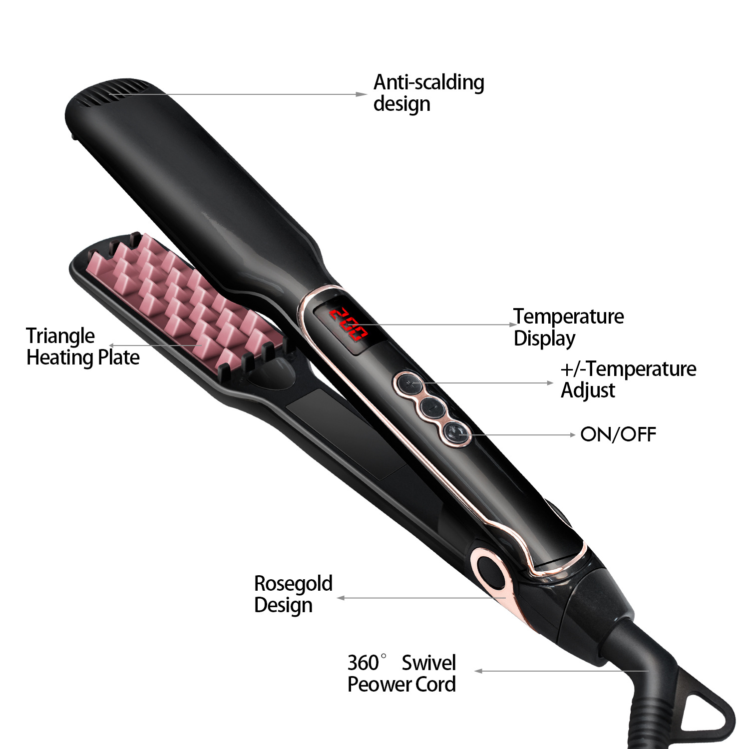 Professionelle Keramik Glättbürste Und Lockenstab Für Das Haar_voghion.com