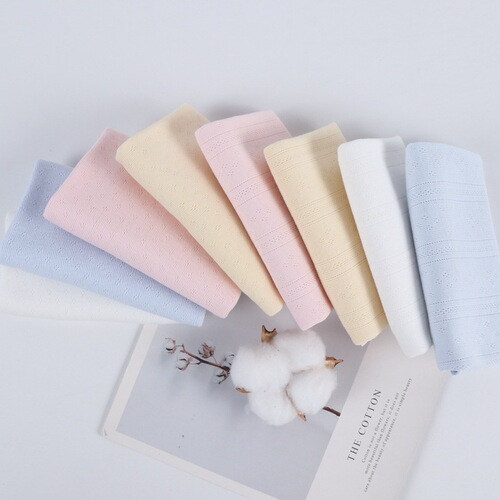 100% Cotton Vertical Ribbed Slotted Lattice Mesh Brocade Fabric for Mosquito-Proof Training Pants and Baby Activity Suit