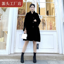 设计师品牌正品真丝丝绒立领中式复古棉衣秋冬保暖棉服外套女