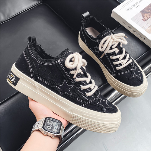 One-piece drop-shipping men's shoes retro old star thick-soled sneakers Internet celebrity men's casual canvas shoes men's style