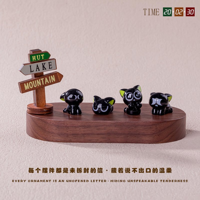 Creative Resin Small Ornaments Naughty Little Black Cat DIY Dollhouse Decorations Home Living Room Small Ornaments Wholesale Creative Resin Small Ornaments Naughty Little Black Cat DIY Dollhouse Decorations Home Living Room Small Ornaments Wholesale