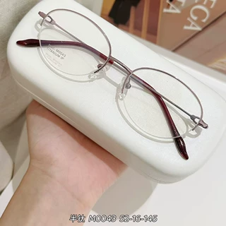纯钛女商务传统眼镜镜框超轻半框眼镜合集丹阳眼镜架M0043