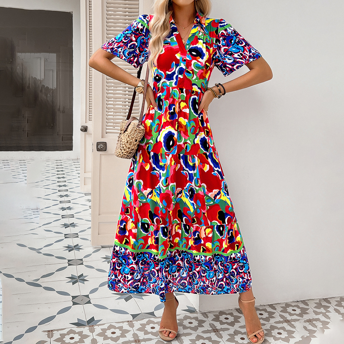 Women's Floral Summer Resort Casual Dress